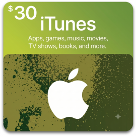 Карта iTunes 30 Долларов (США)